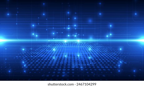 Abstract technology background. Futuristic interface. Vector illustration for your design