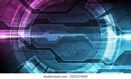Abstract technology background. Futuristic interface. Vector illustration for your design
