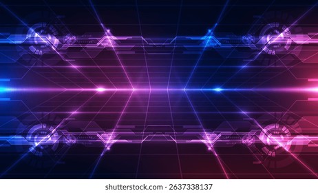 Abstract technology background. Futuristic interface. Vector illustration for your design