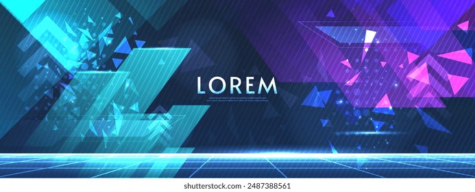 Abstractas fondo de la tecnología, raya de luz futurista Horizontal sobre fondo oscuro. Ilustración de Vector Fondo de tecnología abstracto, raya de luz futurista Horizontal sobre fondo oscuro. Vector 