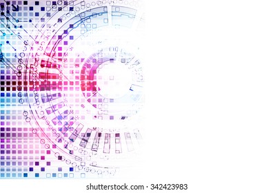 Abstract technology background. Futuristic style. Vector illustration