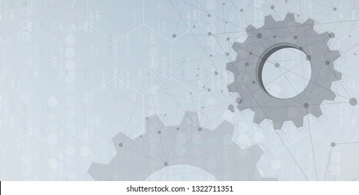 Abstract technology background. Futuristic tech interface with geometric shapes