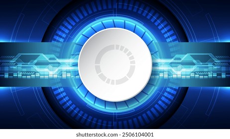 Abstract technology background. Futuristic user interface. Vector illustration for your design