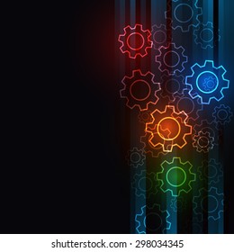 Abstract technology background with gears