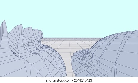 Resumen del fondo de la tecnología con el esquema de ruedas de engranajes o ruedas de cog o plano en perspectiva