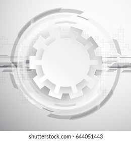 Abstract technology background with gears and connecting lattices