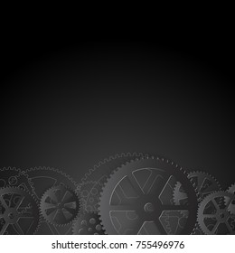 abstract technology background with gears, vector illustration clip-art