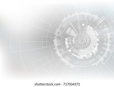 Abstract Technology Background. Geometric background with gear shape. Vector illustration