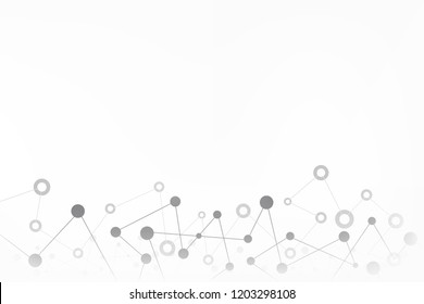 Abstract technology background with geometric polygonal line and connection dot. Modern concept. Template used for business, science, medicine, digital. Space for text