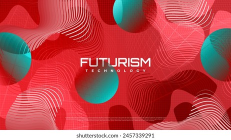 Abstract Technology Background with Geometric Shapes and Futuristic Concept. High Tech and Big Data Background Design