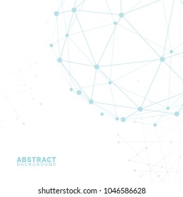 Abstract technology background. Geometric vector background. Global network connections with points and lines.