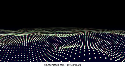 Abstract technology background in glitch style. Dynamic concept from chromatic aberrations. Vector illustration.