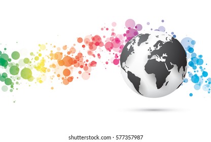 abstract technology background and globe earth