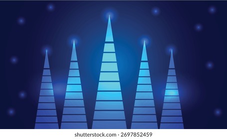 Abstract technology  background with glowing blue hexagons and network connections