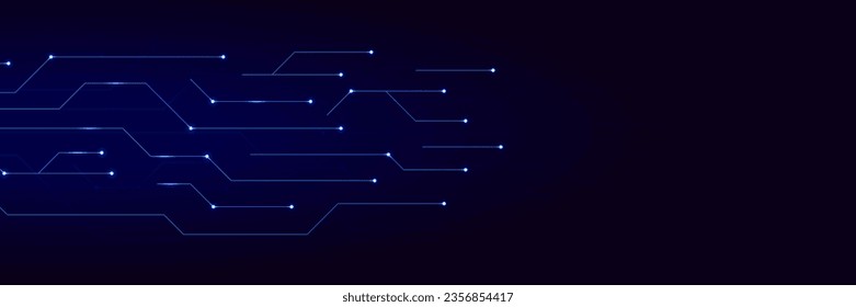 fondo de tecnología abstracta con líneas brillantes y placa de circuito