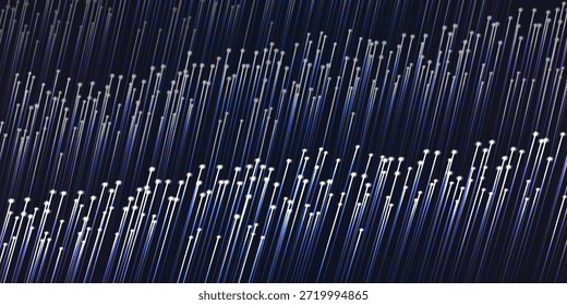 Fondo de tecnología Abstractas con líneas y puntos brillantes, flujo de datos futurista y conceptos de red digital. Con un diseño moderno y sencillo.