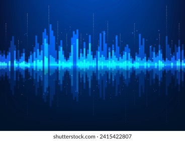 Abstract technology background, graph chart showing business growth data. Know the profit and loss of the company. Develop further graph charts that are overlaid with data lines. Vector illustration