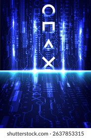 Abstract technology background graphic design downloadable digital art in futuristic environment high-tech concept viewpoint