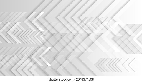 Abstract technology background with grey arrows. Vector graphic design