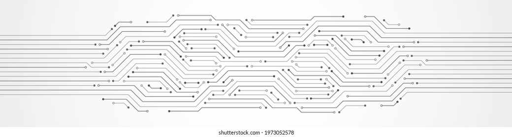 Abstract Technology Background, grey circuit board pattern, microchip