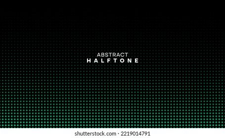 Abstract technology background with halftone. Modern template banner with green gradient color. New design for 2022-2023