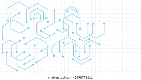 Abstract Technology Background. Hexagon art