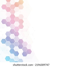 Abstract technology background. Abstract hexagon gradient shapes background. Illustration vector abstract hexagon gradient shapes background. Abstract blue hexagons hi tech technology concept