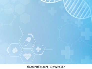 Abstract technology background with hexagon pattern. Medical and healthy concept. Can be used show your text. Vector illustration.