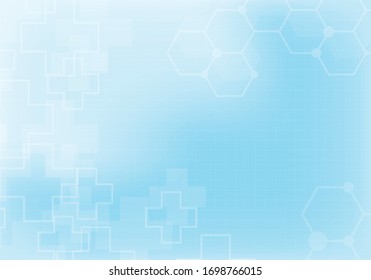 Abstract technology background with hexagon pattern. Medical and healthy concept. Can be used show your text. Vector illustration.