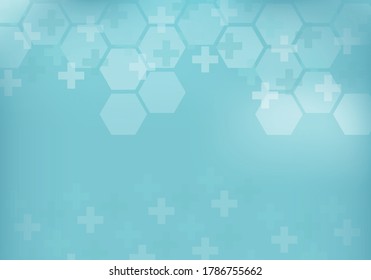 Abstract technology background with hexagon pattern. Medical and healthy concept. Can be used show your text. Vector illustration.