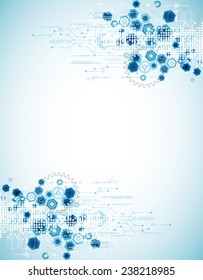 Abstract technology background with hexagonal shapes