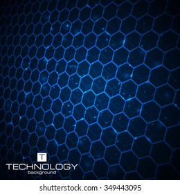 Abstract technology background, hexagonal template. Vector illustration for your business artwork.