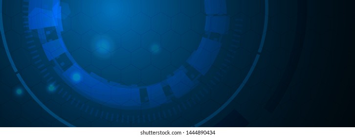 abstract technology background with hexagons