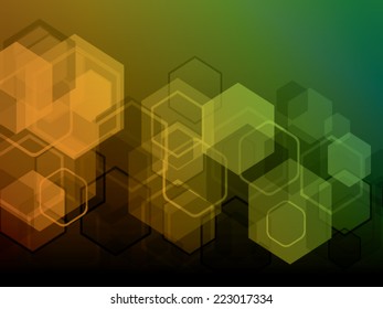 abstract technology background with hexagons