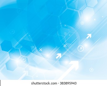 abstract technology background with hexagons