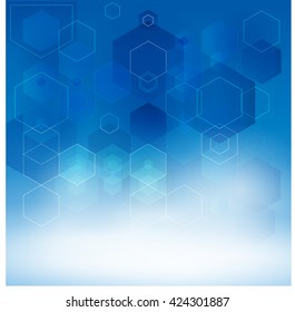 Abstract technology background with hexagons.Design A Brochure.Creative templates.Vector.