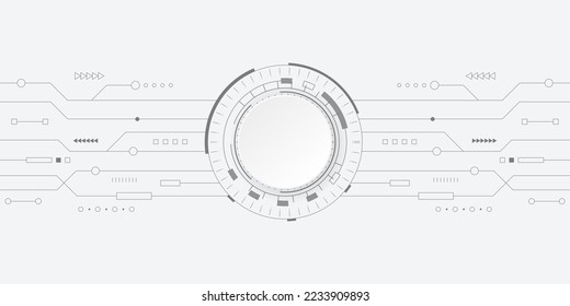 Abstract technology background. Hi tech digital and communication concept. Vector background design with circuit line. Vector illustration.