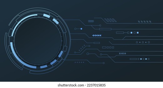 Abstract technology background. Hi tech digital and communication concept. Vector background design with circuit line. Vector illustration.