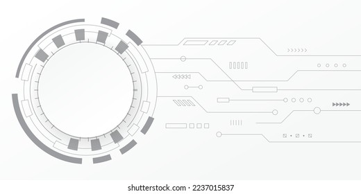 Abstract technology background. Hi tech digital and communication concept. Vector background design with circuit line. Vector illustration.