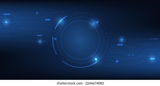 Abstract technology background. Hi tech digital and communication concept. Vector background design with circuit line. Vector illustration.