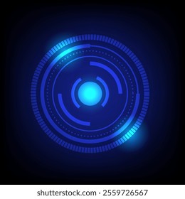 Abstract technology background, Hi tech circle futuristic graphic vector illustration.