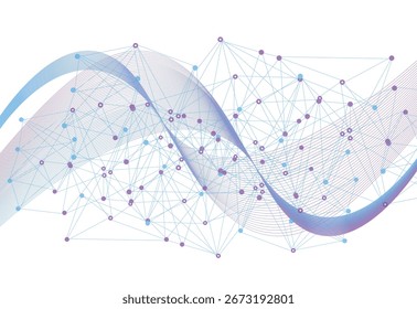 Abstract Technology Background With Hi Tech Wave and Circuit Board Design.