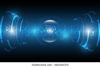 Antecedentes de tecnología abstracta Ilustración vectorial del concepto de comunicación de alta tecnología
