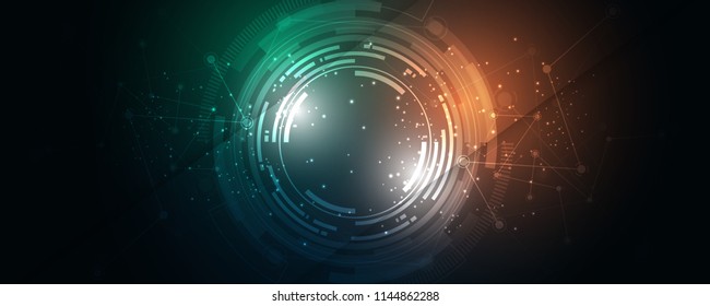 Abstract technology background Hi-tech communication concept innovation background vector illustration
