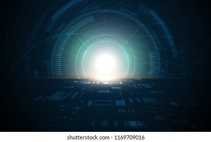 Abstract technology background Hi-tech communication concept innovation background vector illustration
