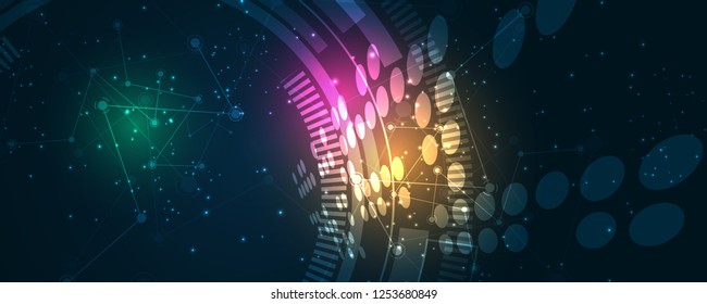 Abstract technology background Hi-tech communication concept innovation background vector illustration
