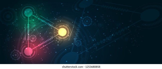 Abstract technology background Hi-tech communication concept innovation background vector illustration
