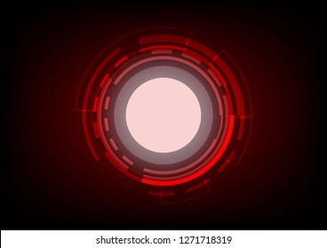 Abstract technology background, hi-tech communication concept innovation background with red color - Vector illustration eps 10