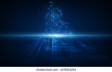 Antecedentes de la tecnología abstracta Hipótesis sobre la innovación de los conceptos de comunicación, ilustración vectorial