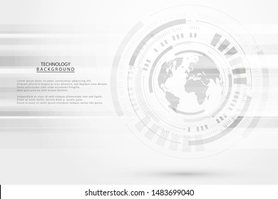 Abstract technology background Hi-tech communication concept futuristic digital innovation background for global web, connection, science. Vector illustration